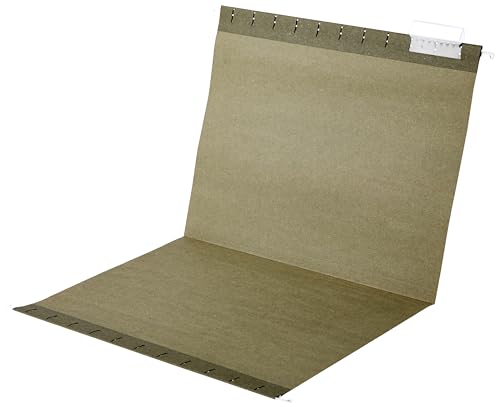 Amazon Basics Green Hanging File Folders with Adjustable Tabs - 25 Pack, Letter Size