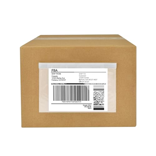 Kolibrox 6x9 Inch Clear Self-Adhesive Shipping Label Sleeves Pack of 100