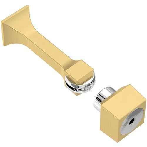 Franklin Brass Classic Edge (2-Pack) 3" Magnetic Door Stop Modern Gold Magnetic Door Catch Stoppers for Bottom of Door Holder to Keep Door Open Protects Wall Solid Rigid Magnet Door Stop B47313K-117-C