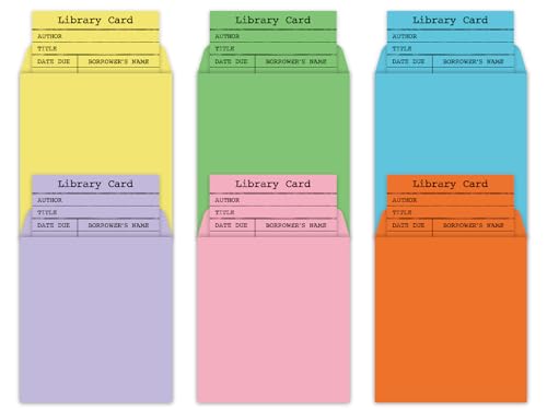 FYSUIMU 240 Pcs Library Pocket & Check Out Card Set with 6 Pastel Colors - Includes Envelopes & Due Date Notes