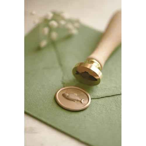 3D Harbor Wax Seal Stamp, Fish Motif Ocean Theme - for Wedding Invitations, Gift Wrapping, Crafts and Art Project
