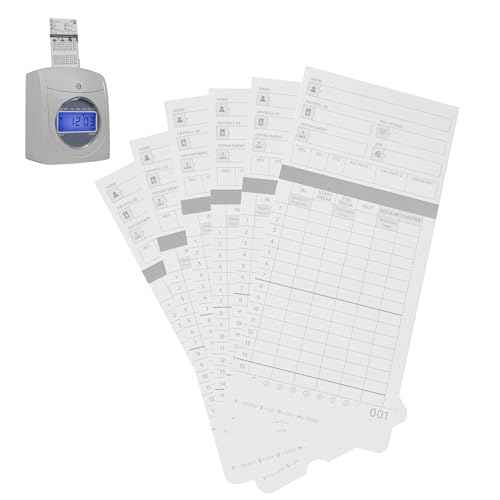 300 HN4000 Time Cards for Employee Time Clocks, Compatible with HN4000, HN2000, HN2500, HN4500, Card Numbers 1-50, Pre-Punched Holes, 6 Boxes of 50 Cards, Separate Packaging