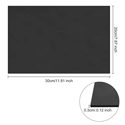 BENECREAT 5 Sheets 3mm Black PVC Foam Sheet A4 Lightweight Rigid Craft Material, 11.8x7.8 inch