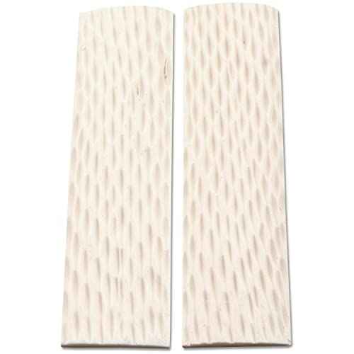 Camel Bone Handle Scales | Premium Quality - (Standard Jigged) - (White) - (4.0 x 1.25 x 0.25)