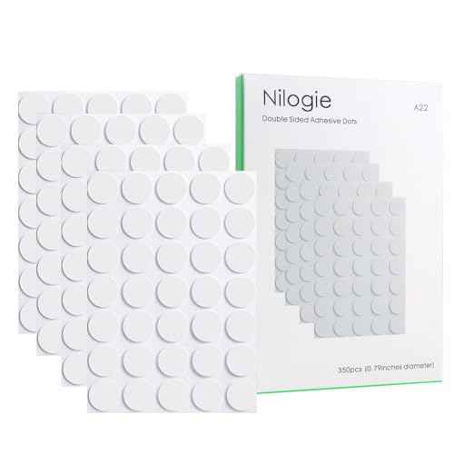 350 Pcs (0.79 Inch Diameter) 20mm Double Sided Adhesive Glue Round Dots Stickers Removable Clear Sticky Tack Putty Waterproof for Balloon, Crafts, Art Decoration