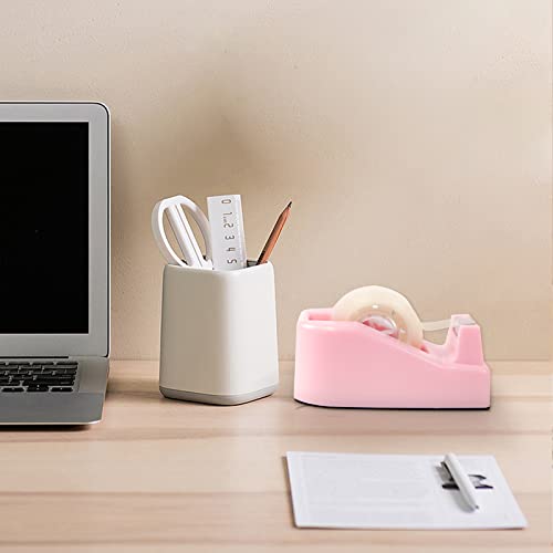1Pcs Desktop Tape Dispenser with Weighted Nonskid Base, Pink