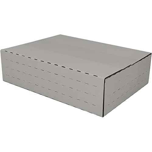 ROTCH 50 Pack 12.125x9.125x2'' Cardboard Easy-Fold Shipping Boxes, Small Corrugated Mailers in Versatile Height, White (EZ1292)