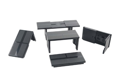 Portable Footrest with Adjustable Sliding Extensions – Black, 100 lb Support