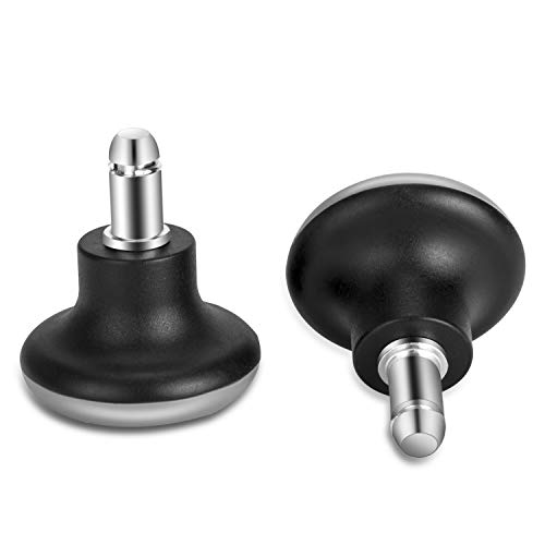 uvce Bell Glides 11mm x 22mm Replacement Chair Feet, 5pcs - Low-Profile Fixed Casters with Self-Adhesive Felt Pads