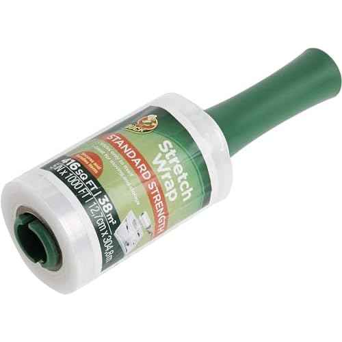 Duck Brand Stretch Wrap Roll, Clear, 5 inches by 1000 feet, 285849, Set of 4