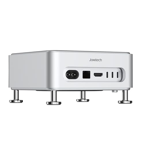 Mac mini M4 Box Holder with Power Switch, a Tailored Aluminum Stand case with Open Space airflows, Horizontal Space-Saving Design, Patent Pending - (Silver)