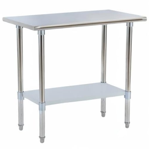 Stainless Steel Work Table w/Undershelf,30" x 24" inch Commercial Kitchen Work & Prep Table for for Restaurant, Home and Hotel.