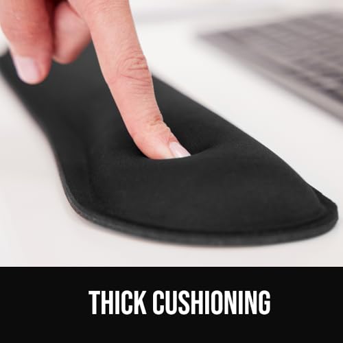 GORILLA GRIP Set of 2 Memory Foam Wrist Rests for Keyboard & Mouse, Black