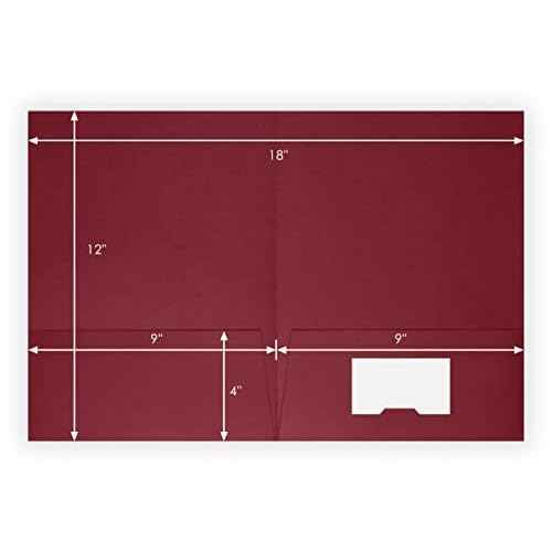 The Gallery Collection, 25 Count, Burgundy, Estate Planning Documents Pocket Folders, Gold Foil Stamped, for Legal Professionals (9 x 12)