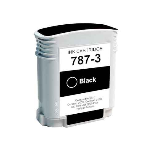 787-3 Black Ink Cartridge Replacements for Pitney Bowes 787-3 Black for Printer Pitney Bowes SendPro Connect+ 1000 2000 3000 Postage Meters