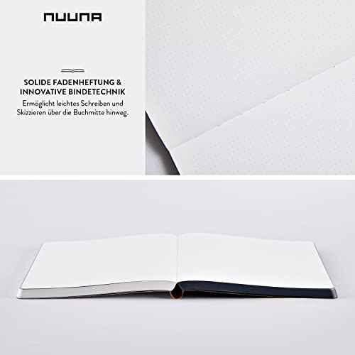 Nuuna Graphic L Copywright Smooth Bonded Leather Notebook - White