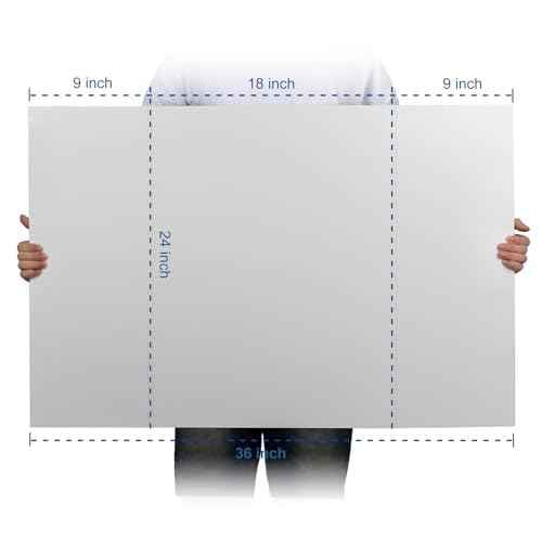 Trifold Poster Board Foam Core 24 x 36 x 3/16"(5mm) - 5 Pack - Tri Fold Posters Display Board, Acid Free, Double Sided, Posterboard Foamboard for Mounting, Prints, Art, Presentation and Projects