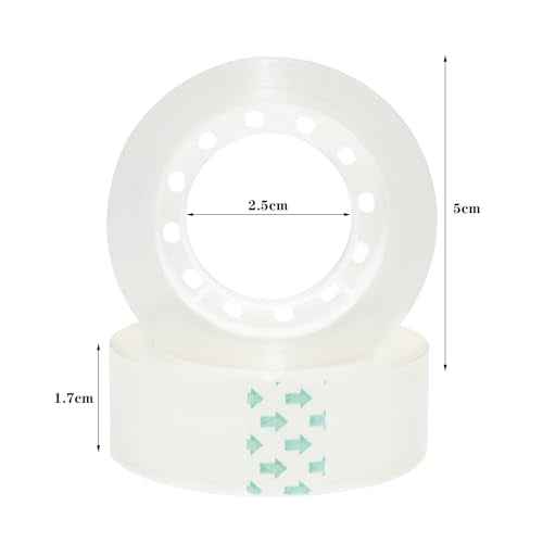 30 Rolls Transparent Clear Tape Refills for Dispenser, Sturdy Tape(Not Easily Tear), 0.7 Inch, 27.3 Yard, Perfect for Office, Home, School