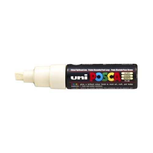 uni-ball Posca PC-8K Broad Chisel Tip Marker - Ivory, Pack of 6