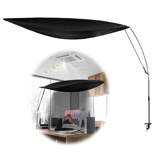 55 Inch Office Cubicle and Desk Shade ? Blocks Light and Air Conditioning Airflow, Creates a Private and Comfortable Workspace