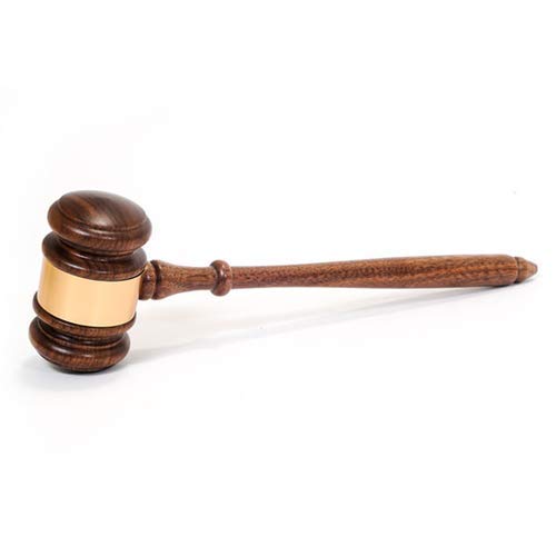 10-1/2" Walnut Gavel w/Personalized Engraved Band