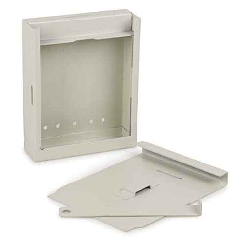 Sturdy Lockable Wall-Mounting charity Donation collection Box Heavy Duty Thick Metal Secured Charity Box Fundraising Donation and Ticket Box With pre drilled holes Size 9" H x 7" W x 2.5" D Side Lock