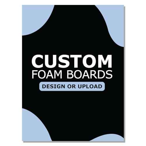 GotPrint Premium Custom Foam Boards, 3/16" Thick Customized Your Own Design Text/Logo/Image Foam Poster Boards for Photo Mounting Presentations Art Craft, Shape Rectangle, 24" X 36", Pack of 1