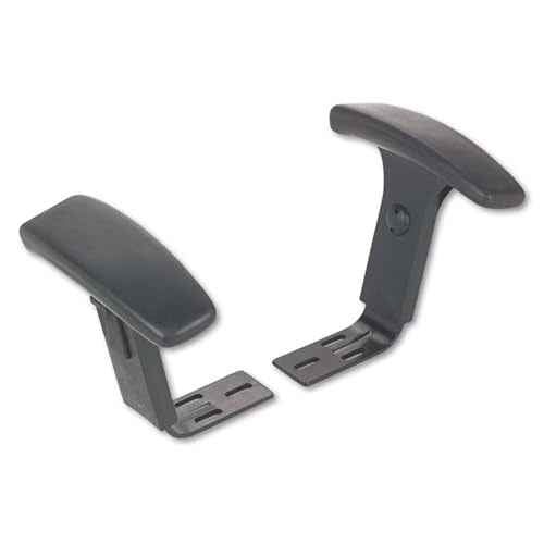 Alera ALE Height Adjustable T-Arms, Interval & Essentia Series Chairs/Stools, Black