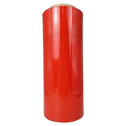 Red Stretch Wrap Plastic Roll 12”×1000ft 80 Gauge Storage for Packing