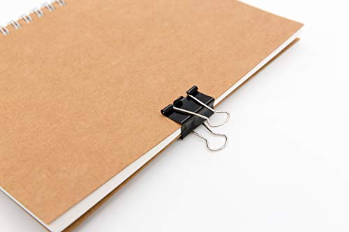 DSTELIN Assorted Binder Clips 6 Sizes Pack of 100 – Heavy Duty Paper Clamps for Office & School