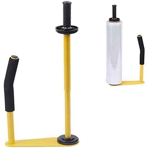 Pallet Stretch Film Packing Machine Shrink Wrap Dispenser Holder for 18 inch and 20 inch, Yellow