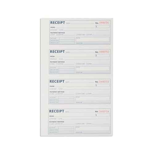 Blue Summit Money Rent Receipt Book with Carbon Copies, Receipt Books 3 Part Carbonless for Landlords, Small Business, and Payments, Paper Triplicate Copies, 11x7.5'',100 per Book, 500 Total, 5 Pack,