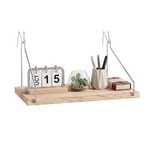 Onsogi 1 Pack Fabric Wall Cubicle Shelf with Hooks – Office Organizer & Storage for Work Decor