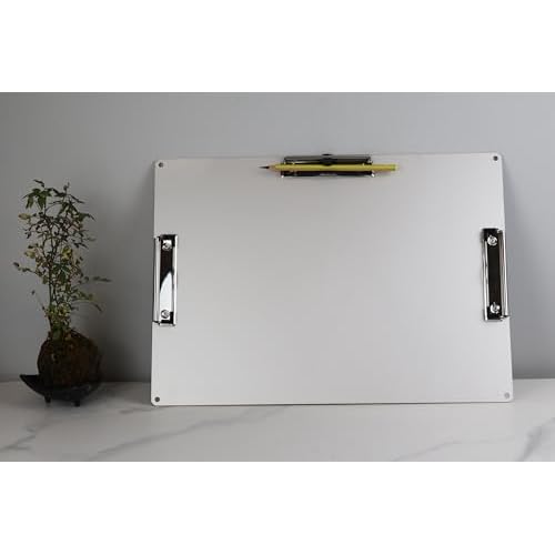 Three Clip Metal Clipboard with 2 Dedicated Shoulder Strap, 11x17 Artist Clipboard Aluminum, Large Clip Board for Drawing, Field Portable, Tactical, Urban Sketch