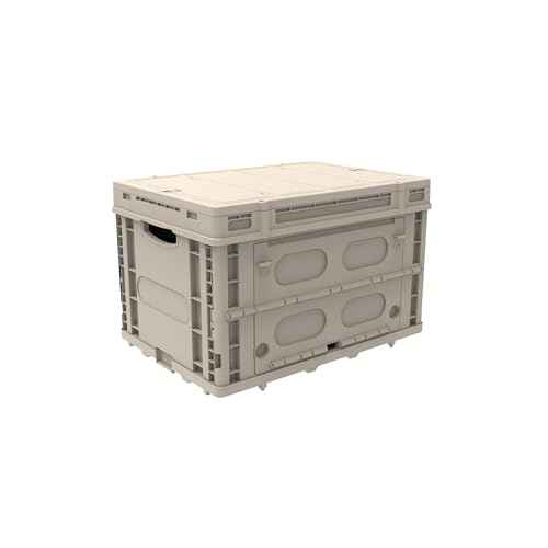 LEADALLWAY Locking Storage Baskets for 3-in-1 Folding Camping Cart ? 63L Expandable Capacity, Secure Snap-On Lid, Quick-Access Side Panels ? Fits Tents, Chairs & Doubles as Home Organization Bins