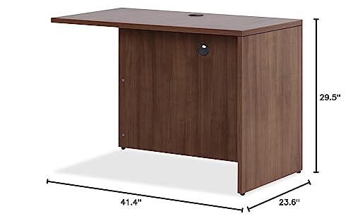 Lorell Essentials Walnut Return Shell – Office Furniture, L-Shape Return
