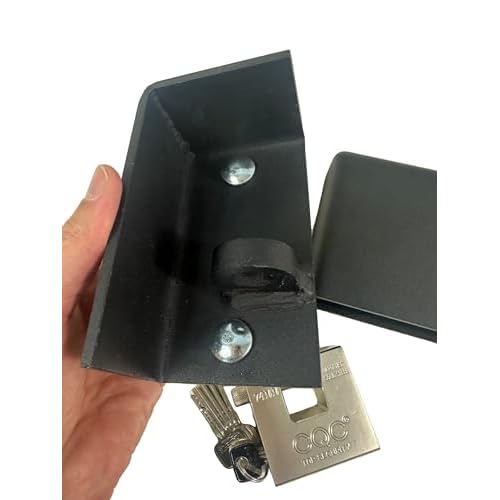 Shipping Container Lockbox, Heavy-Duty Steel Security Box with Padlock, 5-Key Set and Mounting Hardware