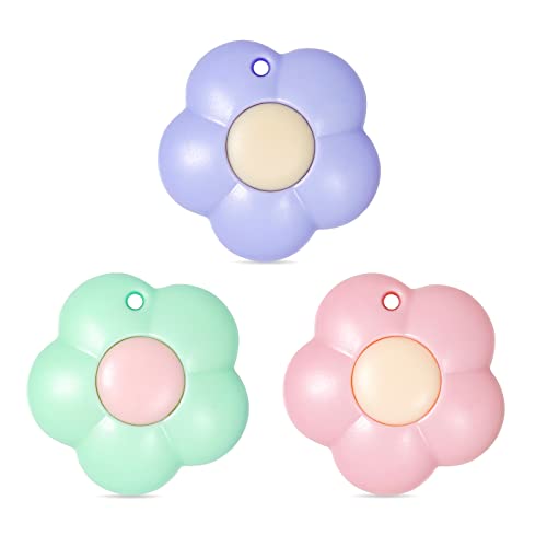 Mini Flower-Shaped Retractable Utility Knife Set with Keychain Hole - 3 Pack