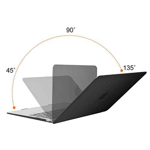 MOSISO Compatible with MacBook Air 13 inch Case M1 Chip 2021-2018 Release A2337 A2179 A1932, Plastic Hard Shell&Keyboard Cover&Screen Film&Storage Bag for MacBook Air 13.3 inch Case, Black