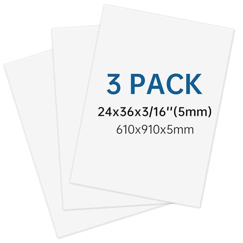 3 Pack White Foam Board 24x36 Inch - Thick 3/16
