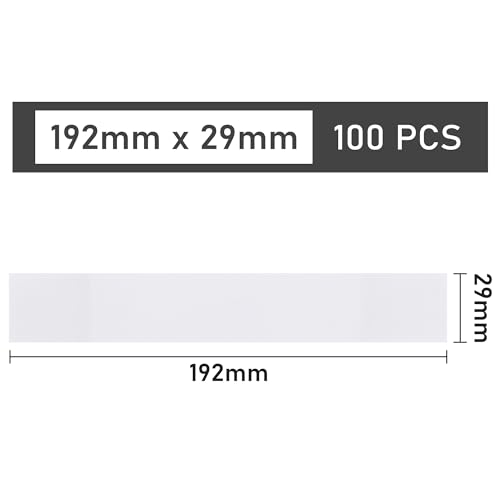 L LIKED Money Band Self Sealing Currency Straps for Bill Wrappers (Blank White - 100 PCS)