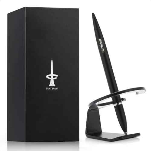 Magnetic Levitation Pen, Metal Luxury Gifts for Men,Futuristic Floating Gel Ink Pen, Cool Tech Gadgets for Women,Unique Office Gifts Desk for Boss,Partner,Tutor (Black)
