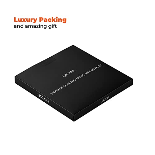 LJSCARE Office Door Sign Black 6 Inch - Multiple Status Options & Easy Installation