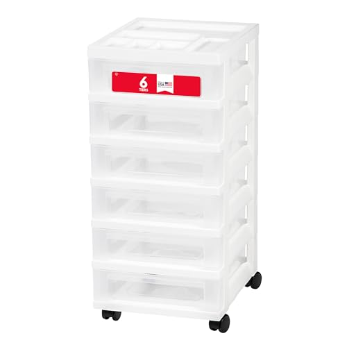 IRIS USA 4-Pack 35 Qt Letter/Legal File Box with Latching Lid – Black (6 Drawer variant)