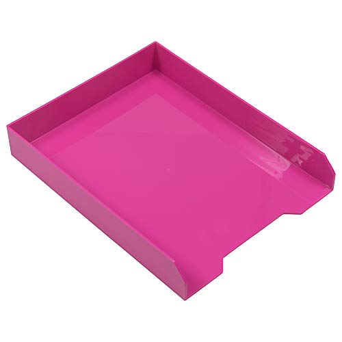Pink Stackable Paper Trays - Pack of 2 Desktop Document Organizers, Letter Size