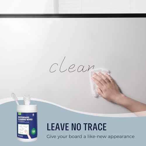 Loukin Whiteboard Cleaning Wipes, Dry Erase Board Cleaning Wipes, Non-toxic White board Wipes, 100 Wipes per Canister