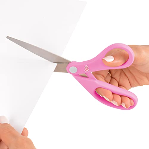 Westcott Pink Ribbon 8-Inch Stainless Steel Office & Craft Scissors - 1 Pack