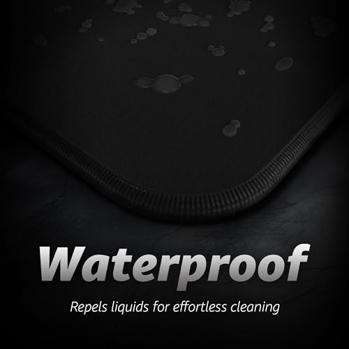Hystar¢ç Extended Gaming Mouse Pad | XXL 36" x 16" | 5mm Thick, Waterproof Surface, Smooth Polyester Fabric, and Natural Rubber Base | Classic Black