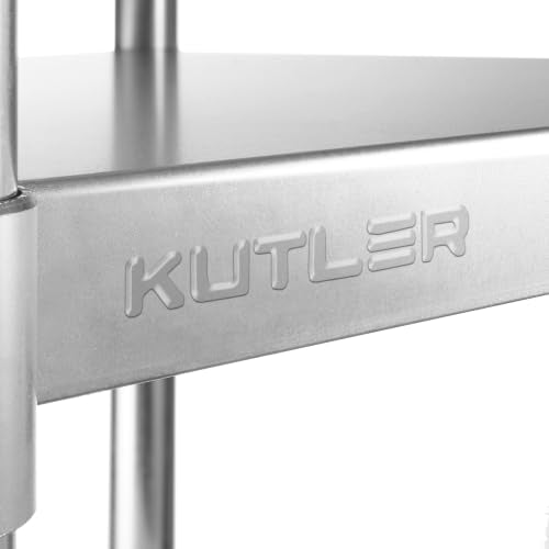 KUTLER 30 x 12-Inch Stainless Steel Prep Table with Undershelf, NSF Certified