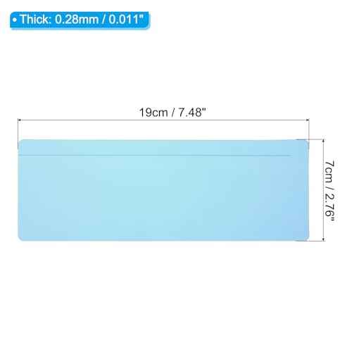PATIKIL Guided Reading Strips, 10pcs Tracking Highlight Colored Overlay Bookmark Reduce Visual Stress Teaching Supplies with Line for Classroom, Sky Blue